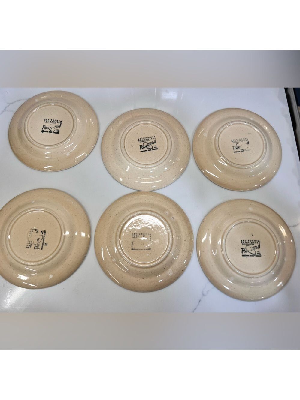 Vintage Poppytrail Green Rooster California Provincial by Metlox 6.5” Plate Set - Picture 4 of 5